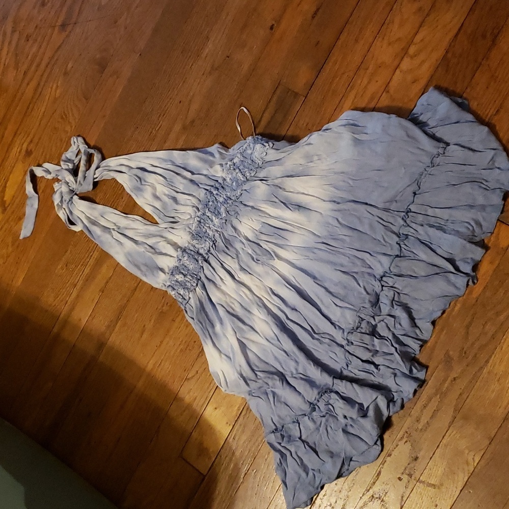 Tie neck open-back dress sz M